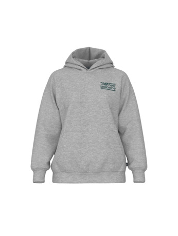 New Balance Dames Sport French Terry Hoodie Grijs Relaxed