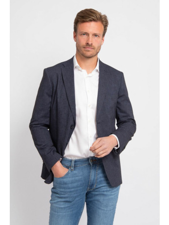 Suitable Blazer Linnen Streep Navy