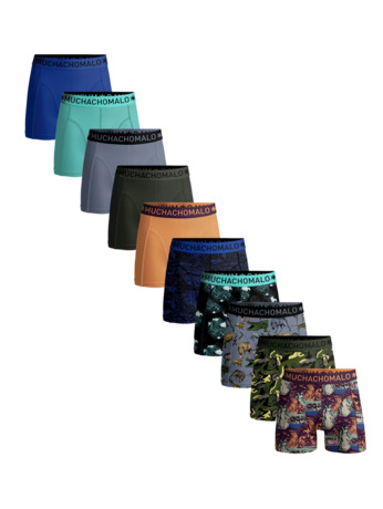 Men 10-Pack Boxer Shorts Print/Solid