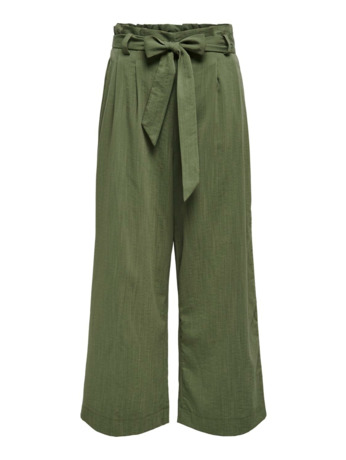 Flared Fit Paperbag broek met riem