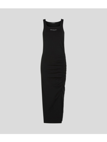 GATHERED JERSEY DRESS
