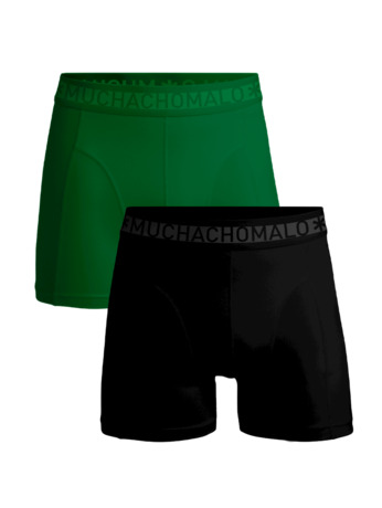 Heren 2-Pack Boxershorts Effen Black/Green