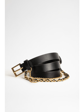 ROCK CHAIN BELT LEATHER