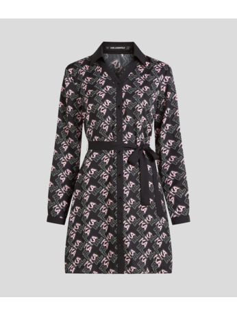 VARSITY AOP SHIRT DRESS