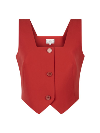 Aaiko Dames Top Lava Red Top Viscose Elastaan