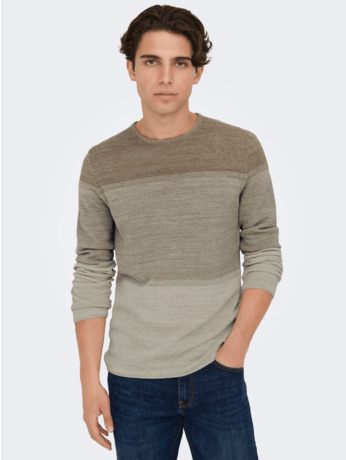 ONSPANTER LIFE 12 STRUC CREW KNIT N