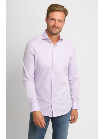 Suitable Overhemd Twill Paars