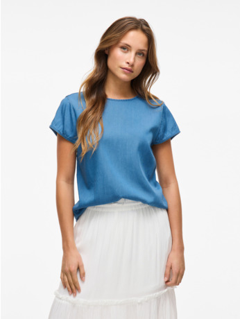 VIBISTA C/S O-NECK TOP - NOOS