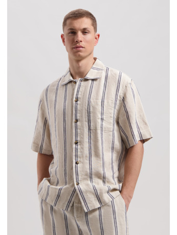 Saul Shirt Linen Stripe