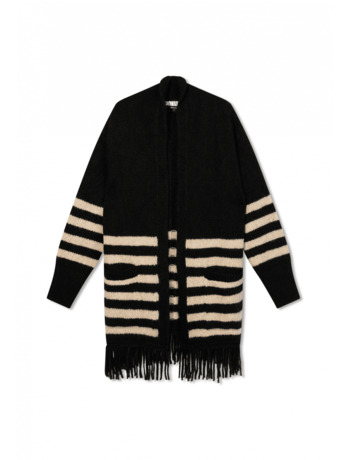 10DAYS Dames gestreepte cardigan trui alpaca wol