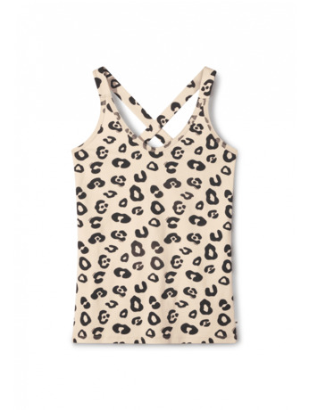 10DAYS Dames top wrapper luipaard 92% biologisch katoen