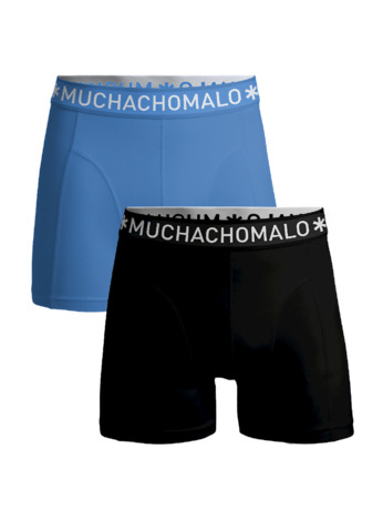 Heren 2-Pack Boxershorts Effen Black/Blue