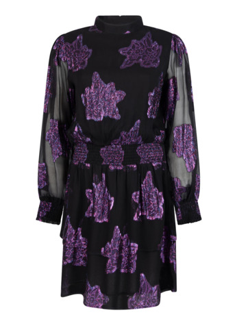 Aaiko Dames jurk Winter Bloom metalvezel