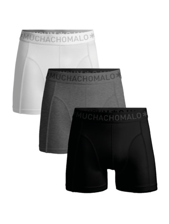 Heren 3-Pack Boxershorts Effen Black/Grey/White