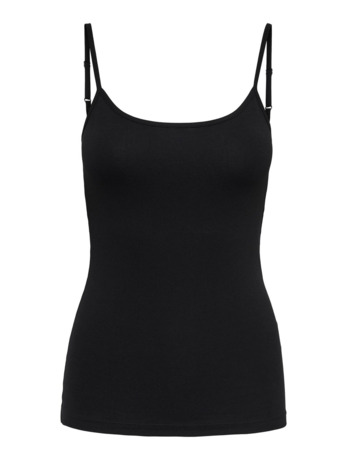 Regular Fit U-Neck Sleeveless (S/L) Regular fit tanktop met knoopsluiting
