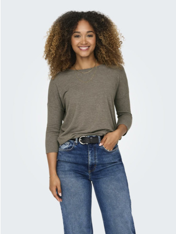 Loose Fit O-Neck 3/4 Sleeves (3/4) Top met ronde hals en 3/4 mouwen voor dagelijks comfort