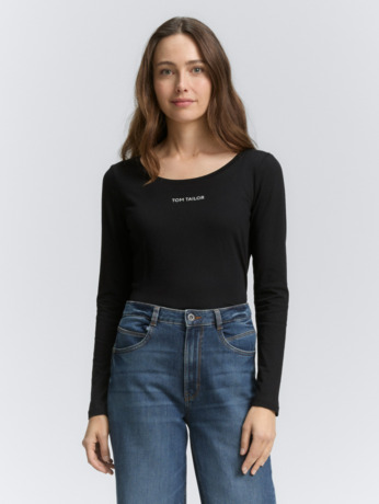 Shirt met lange mouwen en logoprint