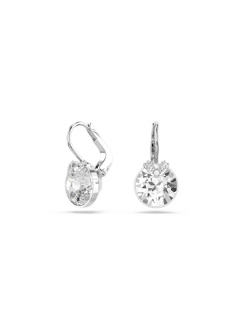 Bella Pierced Earrings Drop Rhodium shiny Crystal