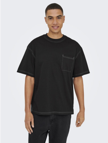 Oversized pasvorm ronde hals korte mouwen (K/M) Heren