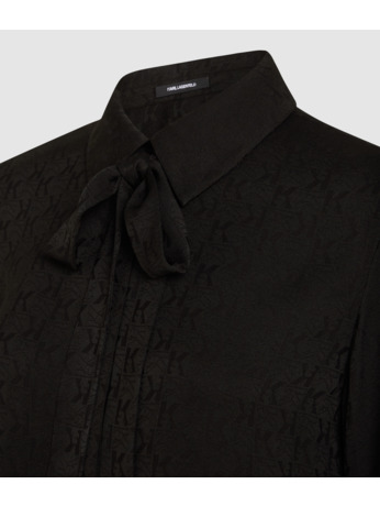 K JACQUARD BOW BLOUSE