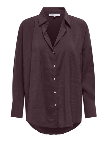 Oversize Fit Shirt Collar Long Sleeves (L/S) Oversized fit overhemd met knoopsluiting en langer op de rug
