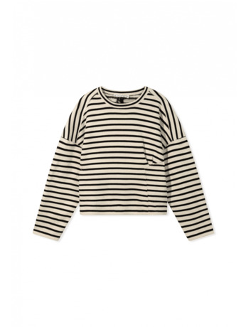 10DAYS Dames gestreepte smock trui katoenmix