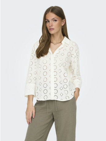 Regular Fit Shirt Collar Long Sleeves (L/S) Gedetailleerde overhemdkraag, lang, met volumemouwen
