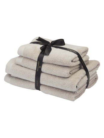 Rio - Handdoek bundel - GOTS KATOEN - 2x 50x100 + 2x 67x130 cm - Beige