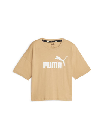 ESS Cropped Logo Tee Sand Dune