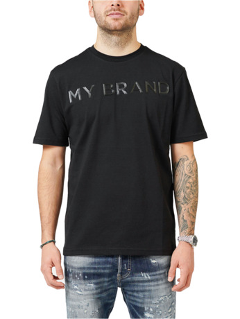 MIJN MERK LOGO ZWART T-SHIRT MANNEN