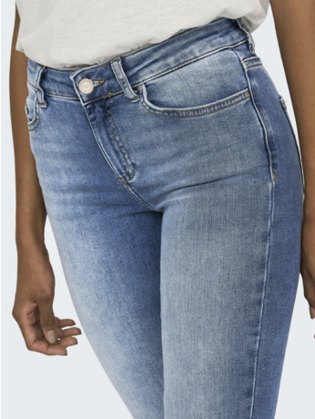 Flared Fit Jeans met uitlopende taille en riemlussen