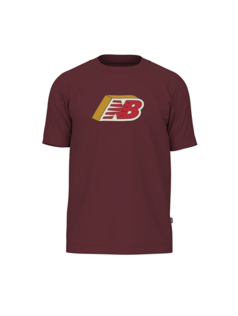 New Balance Heren Relaxed T-shirt Rood Chest Logo
