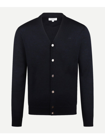 Fine Merino Classic Cardigan 100% Extra Fine Merinowol Heren