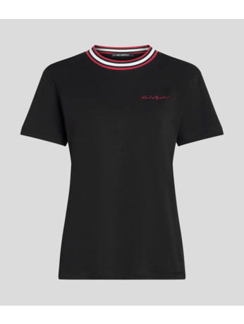 RIB NECK SIGNATURE T-SHIRT