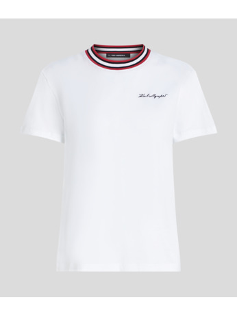 RIB NECK SIGNATURE T-SHIRT