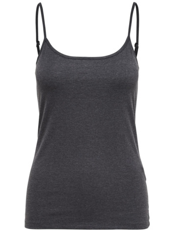 Regular Fit U-Neck Sleeveless (S/L) Regular fit tanktop met knoopsluiting