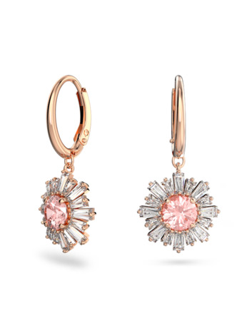 Idyllia E Florere Pierced Earrings Drop Rose Gold shiny Fancy Morganite White