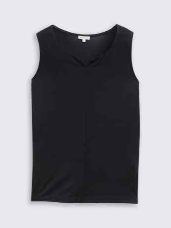 Mouwloze Top met Wijde Opengewerkte Hals