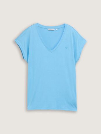 Los T-shirt met V-hals