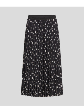IKON KARL AOP PLEATED SKIRT