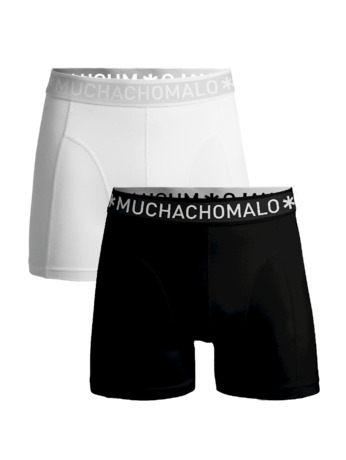 Heren 2-Pack Boxershorts Effen Black/White
