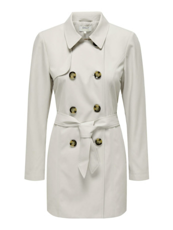 Spread Collar Trenchcoat met dubbele rij knopen