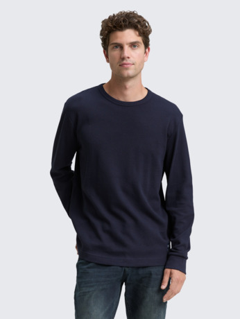 Shirt met lange mouwen en textuur