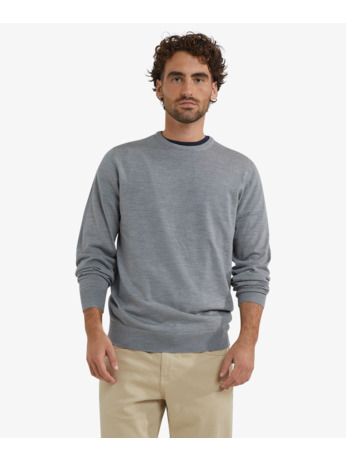 Fine Merino C-Neck Sweater 100% Extra Fine Merinowol Heren